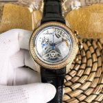 Replica Corum Bubble Chrono Watches Gold Case Silver Dial